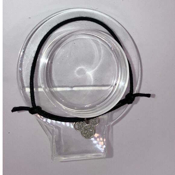 Disney Mickey Mouse Silver-Tibe Swirl Pattern Charm Cord 4.5"  Bracelet! - Picture 6 of 6